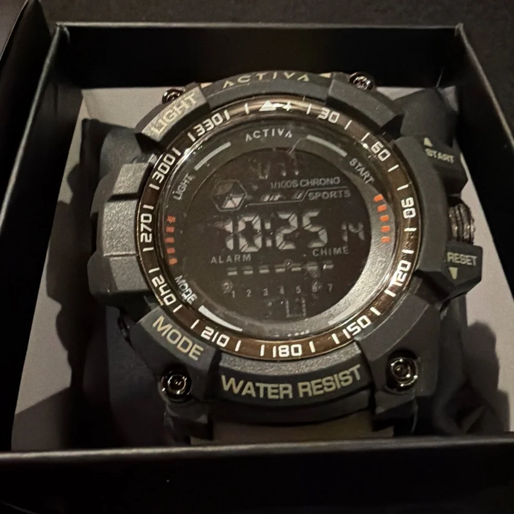 Activa Digital Sports Watch Mens Camo Strap Chronograph Alarm 30M WR New w/Tags